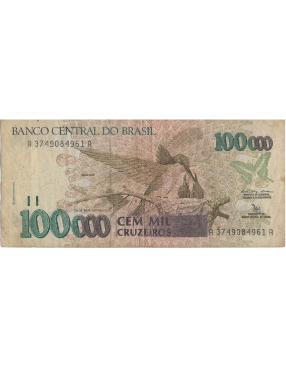 100000 CEM MIL CRUZEIROS A3749084961A