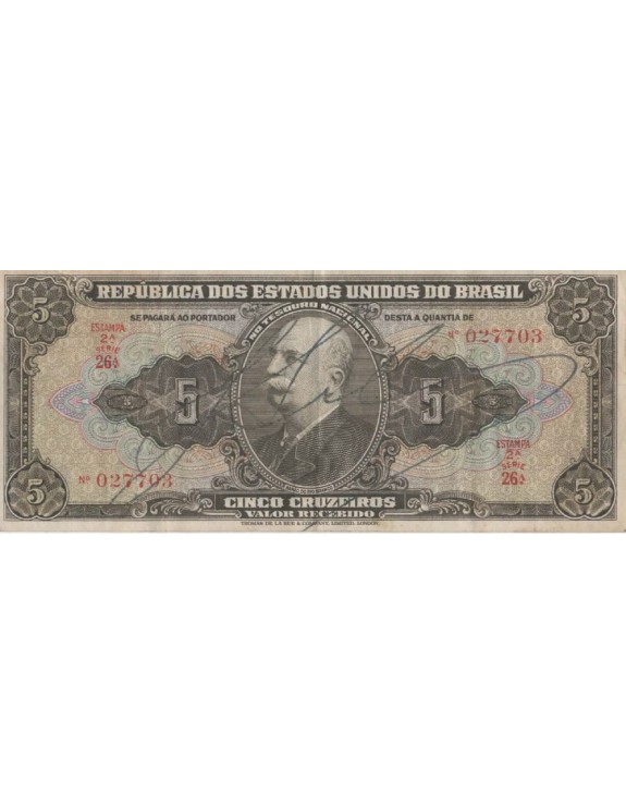 5 CINCO CRUZEIROS 027703 ESTAMPA 2 SERIE 26