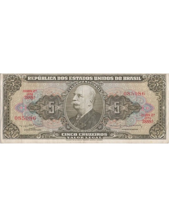 5 CINCO CRUZEIROS 085086 ESTAMPA 2 SERIE 3888