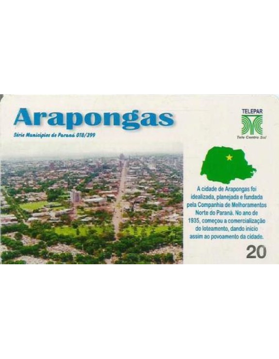 SERIE MUNICIPIOS DO PARANA 018 DE 399 - ARAPONGAS