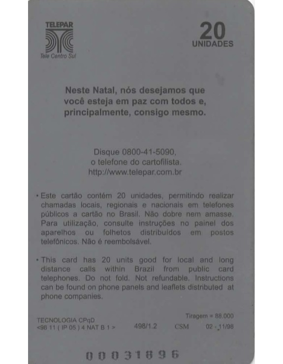 A TELEPAR DESEJA QUE VOCE TENHA UM FELIZ NATAL