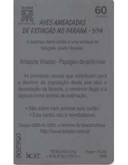 AVES AMEAÇADAS DE EXTINÇÃO NO PARANA 01/14