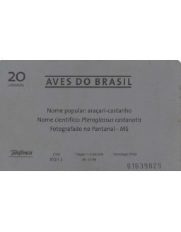 AVES DO BRASIL - ARAÇARI CASTANHO