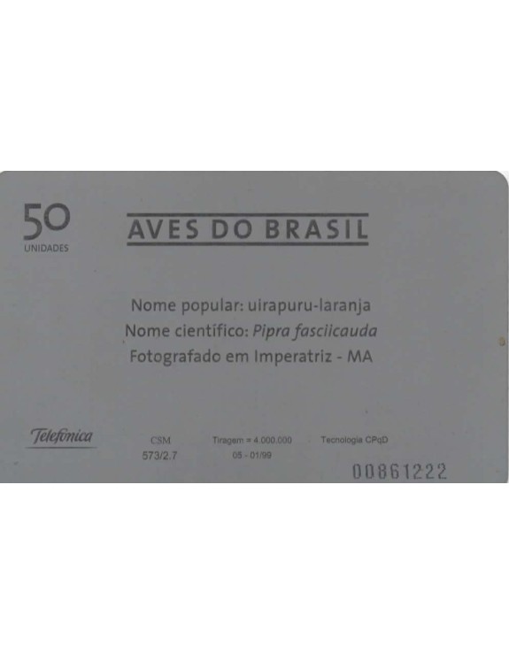 AVES DO BRASIL - UIRAPURU LARANJA
