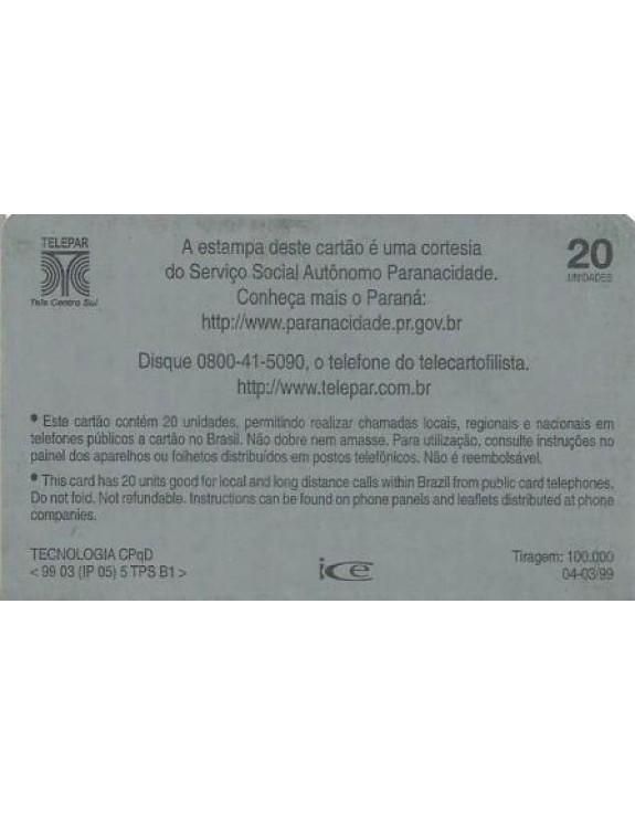 SERIE MUNICIPIOS DO PARANA 029 DE 399 - BANDEIRANTES