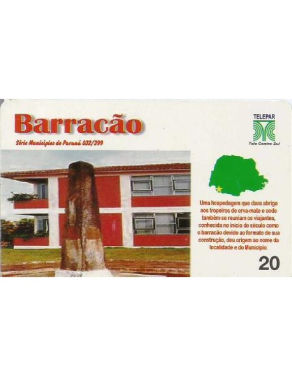 SERIE MUNICIPIOS DO PARANA 032 DE 399 - BARRACÃO