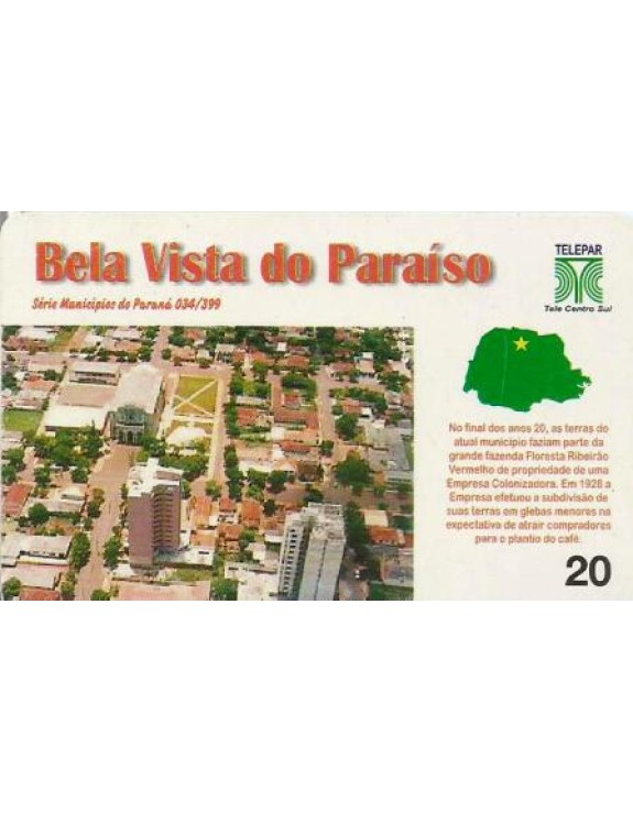 SERIE MUNICIPIOS DO PARANA 034 DE 399 - BELA VISTA DO PARAISO