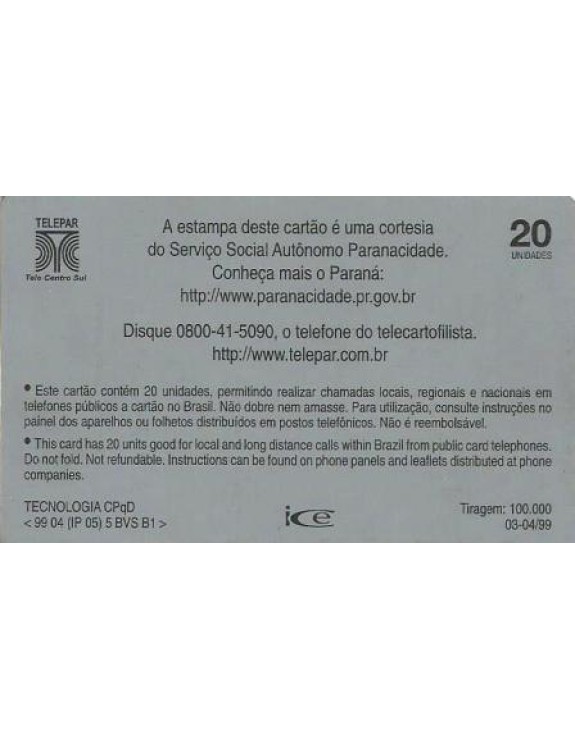 SERIE MUNICIPIOS DO PARANA 038 DE 399 - BOA VENTURA DE SAO ROQUE