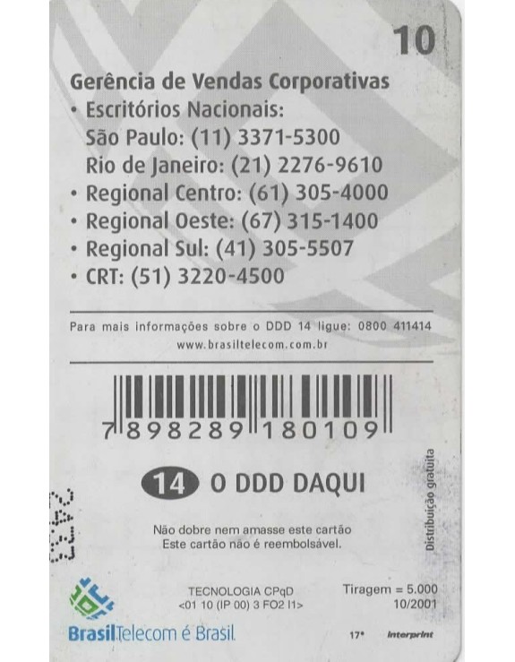 BRASIL TELECOM E  BRASIL - GERENCIA DE VENDAS CORPORATIVAS