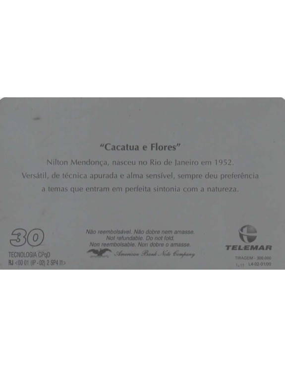 TELEMAR - CACATUA E FLORES 