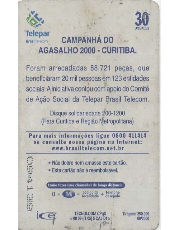 CAMPANHA DO AGASALHO 2000 - CURITIBA