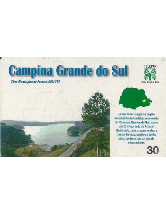 SERIE MUNICIPIOS DO PARANA 056 DE 399 - CAMPINA GRANDE DO SUL 