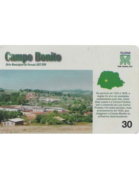 SERIE MUNICIPIOS DO PARANA 057 DE 399 - CAMPO BONITO