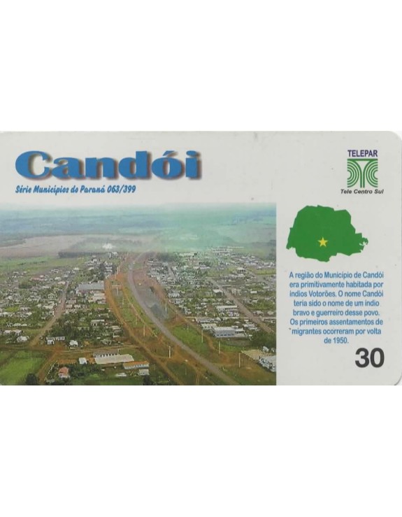 SERIE MUNICIPIOS DO PARANA 063 DE 399 - CANDOI