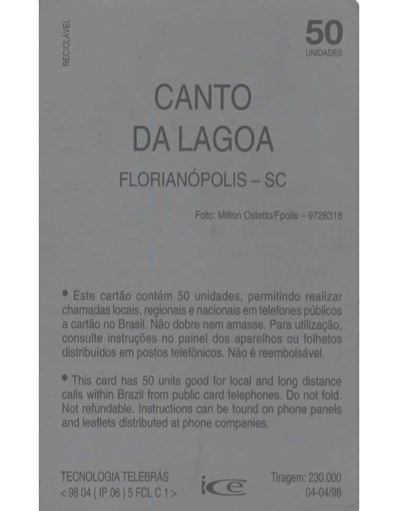 CANTO DA LAGOA - FLORIANOPOLIS - SC - TELESC