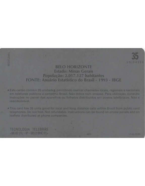 SERIE CAPITAIS BRASILEIRAS - BELO HORIZONTE