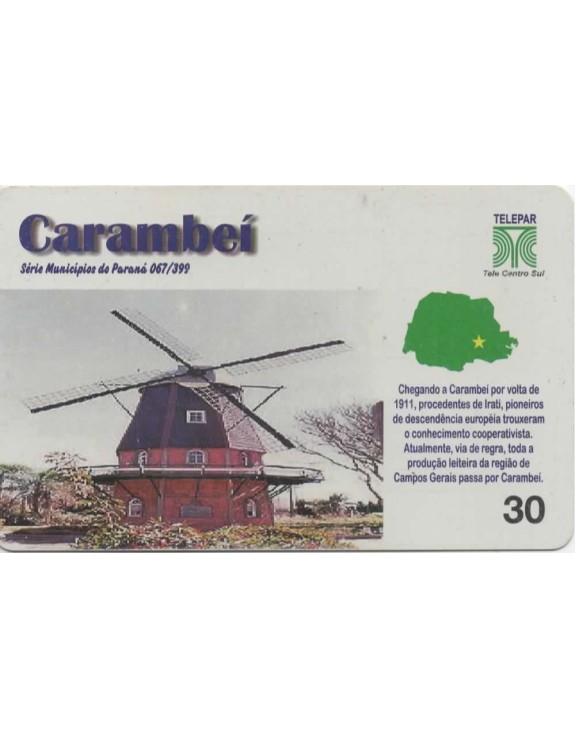 SERIE MUNICIPIOS DO PARANA 067 DE 399 - CARAMBEÍ