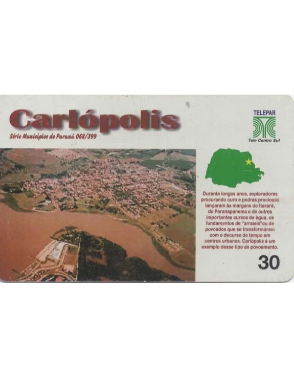 SERIE MUNICIPIOS DO PARANA 068 DE 399 - CARLÓPOLIS