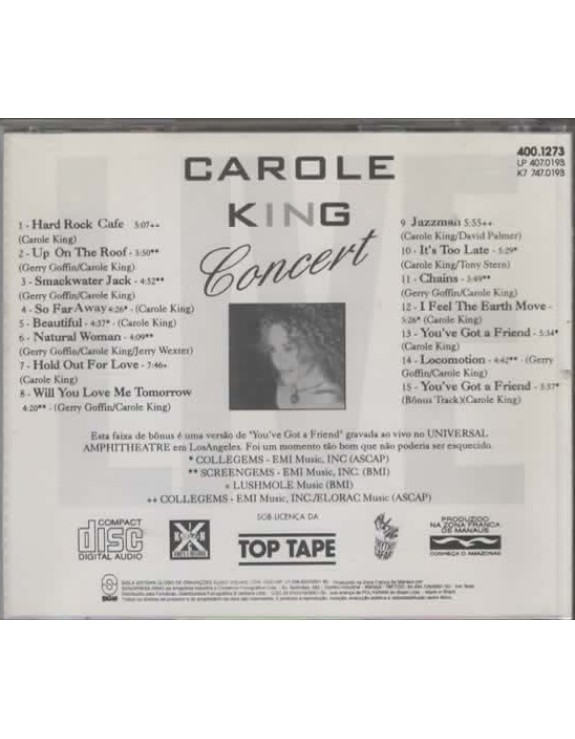 CAROLE KING - CONCERT