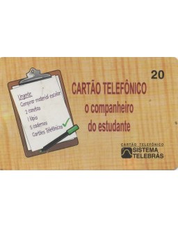 CARTAO TELEFONICO - O COMPANHEIRO DO ESTUDANTE