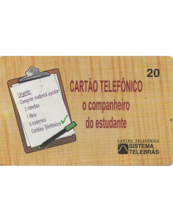 CARTAO TELEFONICO - O COMPANHEIRO DO ESTUDANTE