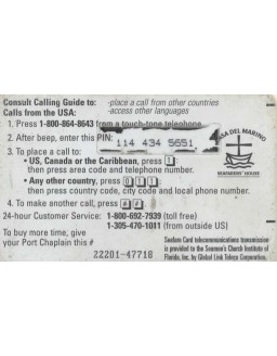 CARTAO TELEFONICO NORTE AMERICANO - SEAFARE CARD