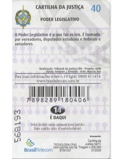 CARTILHA DA JUSTIÇA 02/11 - PODER LEGISLATIVO