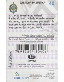 CARTILHA DA JUSTIÇA 10/11 - ART 1 DA CONSTITUIÇAO FEDERAL