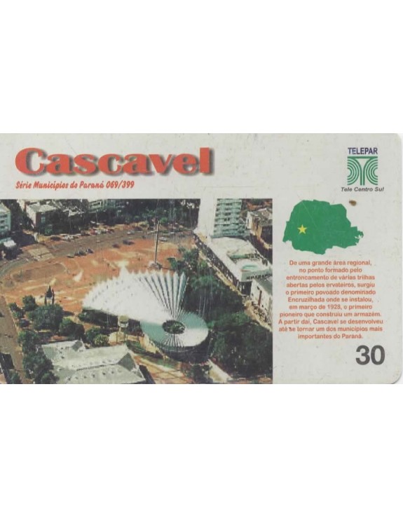 SERIE MUNICIPIOS DO PARANA 069 DE 399 - CASCAVEL