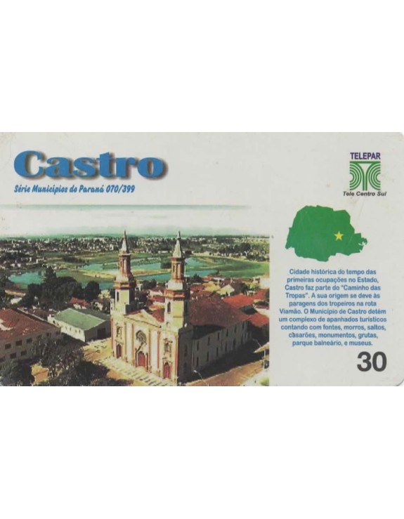 SERIE MUNICIPIOS DO PARANA 070 DE 399 - CASTRO