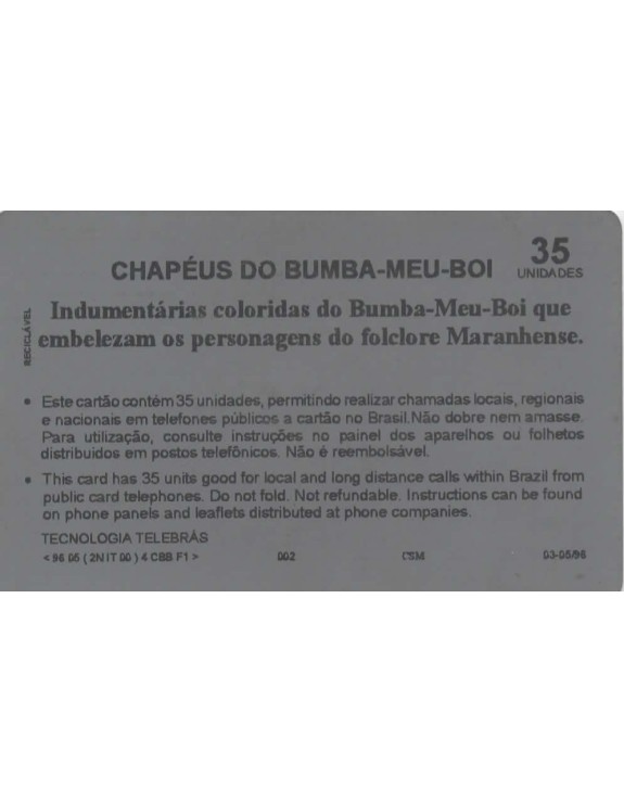CHAPEU DO BUMBA MEU BOI - FOLCLORE MAANHENSE