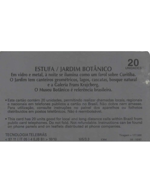 SERIE CIDADE DE CURITIBA - ESTUFA JARDIM BOTANICO