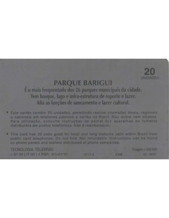 SERIE CIDADE DE CURITIBA - PARQUE BARIGUI