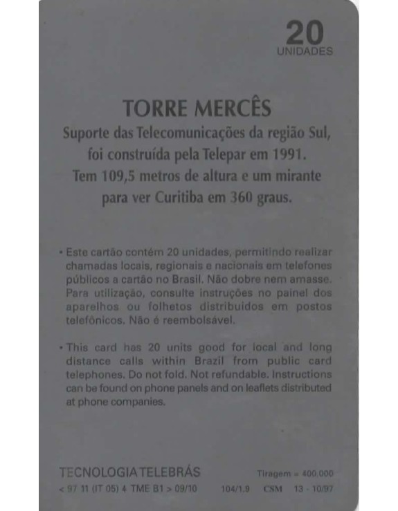 SERIE CIDADE DE CURITIBA - TORRE MERCES