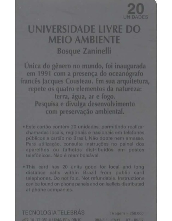 SERIE CIDADE DE CURITIBA - UNIVERSIDADE LIVRE DO MEIO AMBIENTE