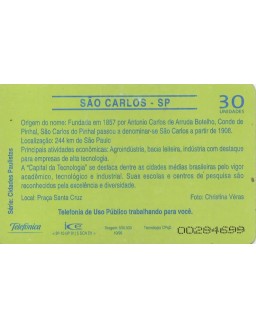 TELEFONICA - SERIE CIDADES PAULISTAS - SAI CARLOS - SP
