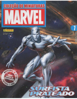 COLEÇAO DE MINIATURAS MARVEL 007 SURFISTA PRATEADO 