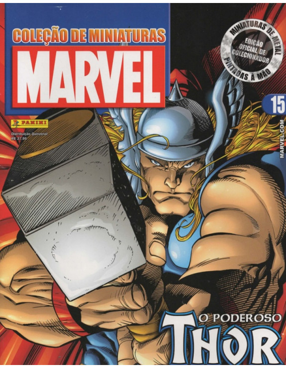 COLEÇAO DE MINIATURAS MARVEL 015 O PODERROSO THOR