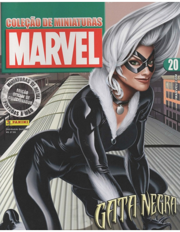 COLEÇAO DE MINIATURAS MARVEL 020 GATA NEGRA