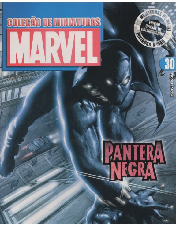 COLEÇAO DE MINIATURAS MARVEL 030 PANTERA NEGRA