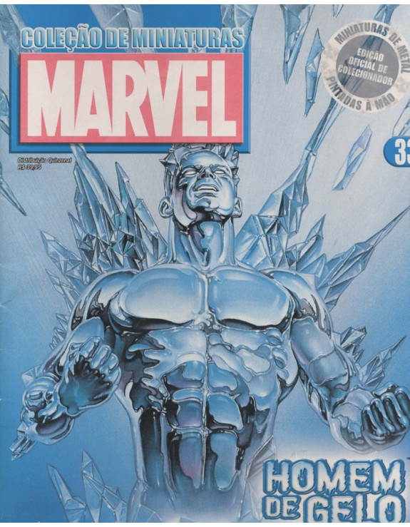 COLEÇAO DE MINIATURAS MARVEL 033 HOMEM DE GELO
