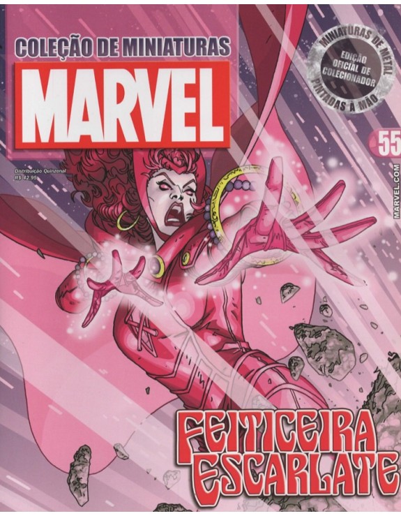COLEÇAO DE MINIATURAS MARVEL 055 FEITICEIRA ESCARLATE