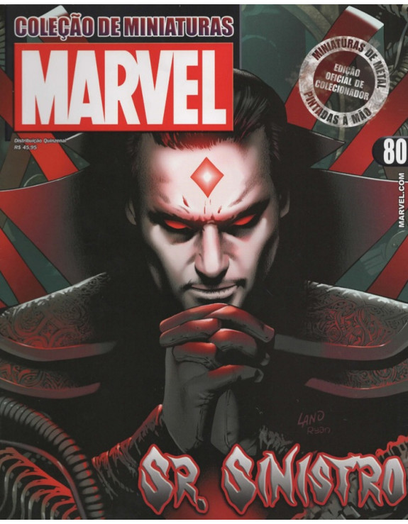 COLEÇAO DE MINIATURAS MARVEL 080 SR SINISTRO