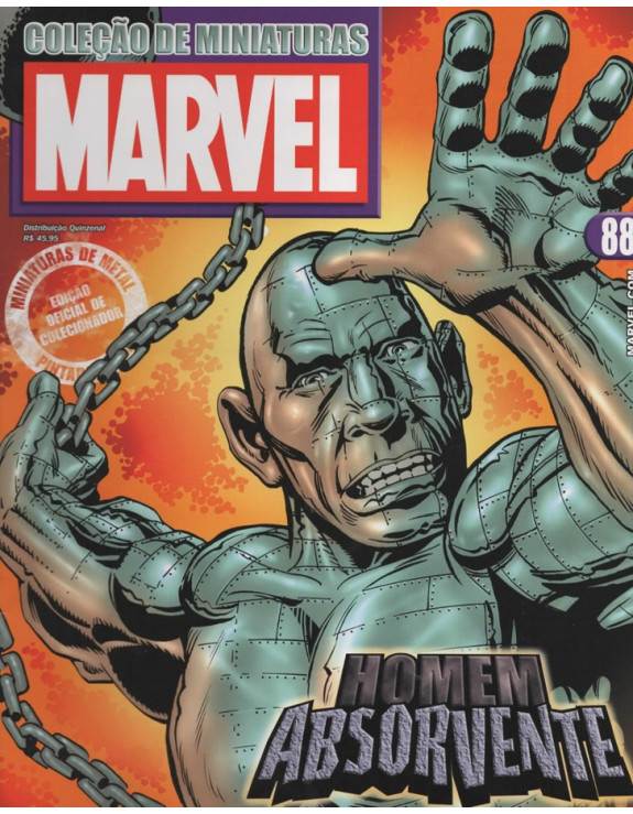 COLEÇAO DE MINIATURAS MARVEL 088 HOMEM ABSORVENTE