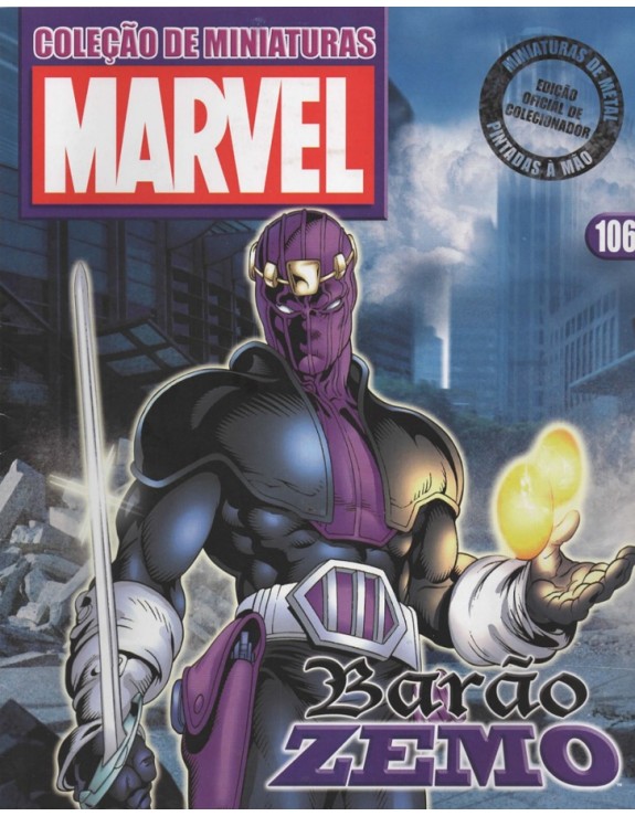 COLEÇAO DE MINIATURAS MARVEL 106 BARAO ZEMO