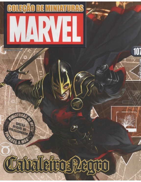 COLEÇAO DE MINIATURAS MARVEL 107 CAVALEIRO NEGRO