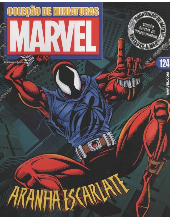 COLEÇAO DE MINIATURAS MARVEL 124 ARANHA ESCARLATE