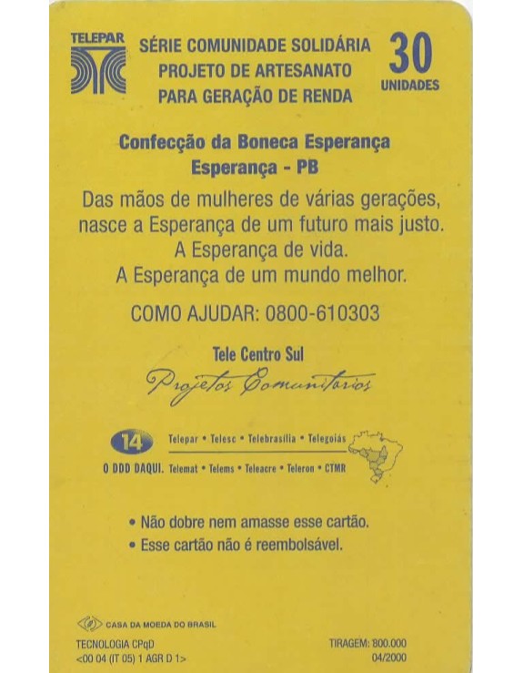 SERIE COMUNIDADE SOLIDARIA - PROJETO DE ARTESANATO 