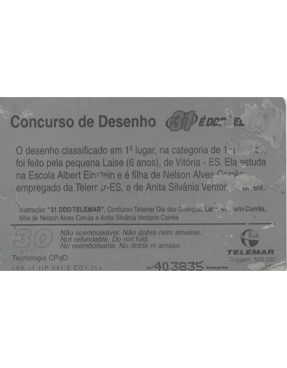 CONCURSO DE DESENHO - TELEMAR