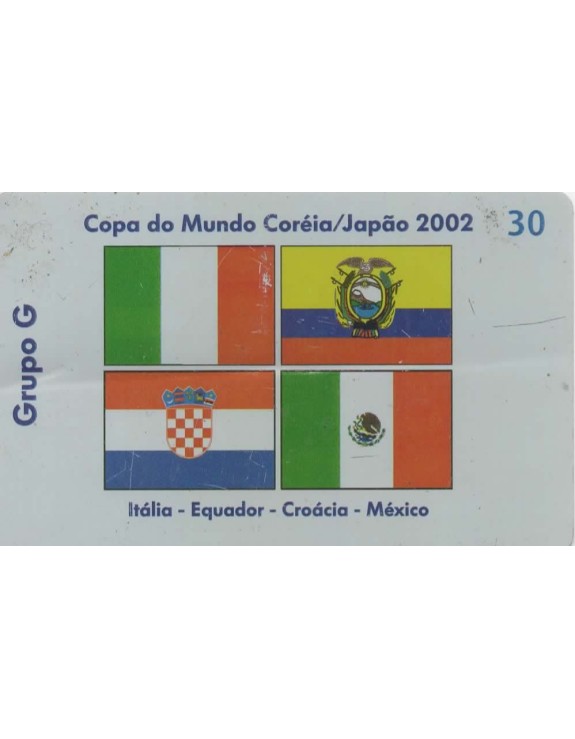 SERIE COPA DO MUNDO 2002 07/08 - GRUPO G - COREIA E JAPAO